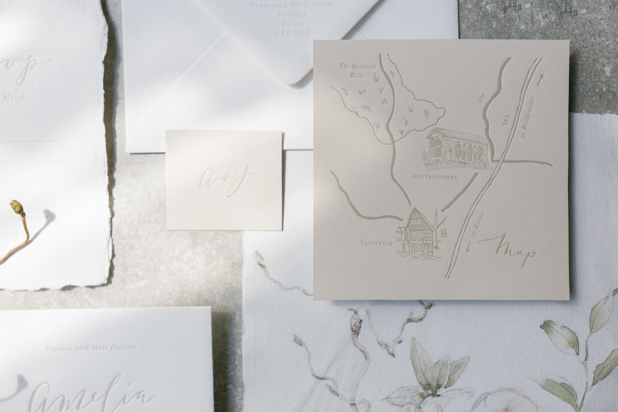 Letterpress Wedding invitation